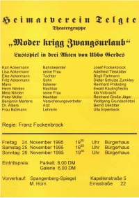 Moder krigg Zwangsurlaub