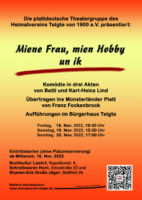 Miene Frau, mien Hobby un ik